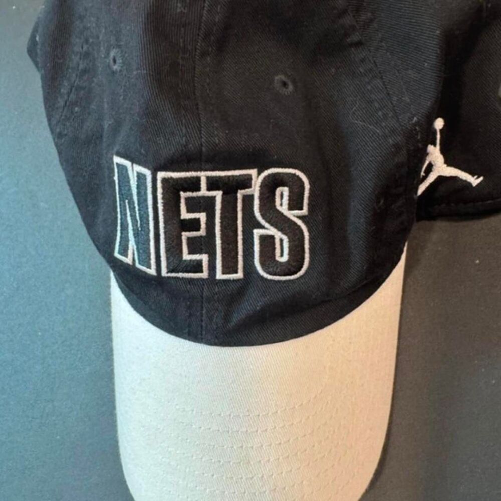 Jordan Youth NETS Black and White Hat